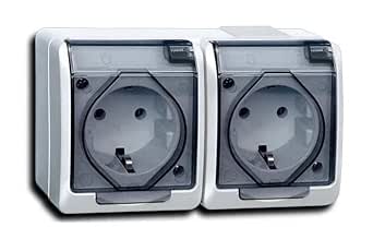 بريزة خارج الحائط بغطاء2 Outlet outside the wall with cover - Image 1